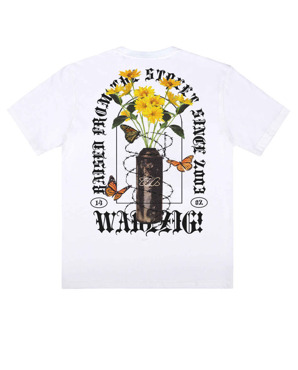 WADEZIG! T-SHIRT - BUTTERFLY BW