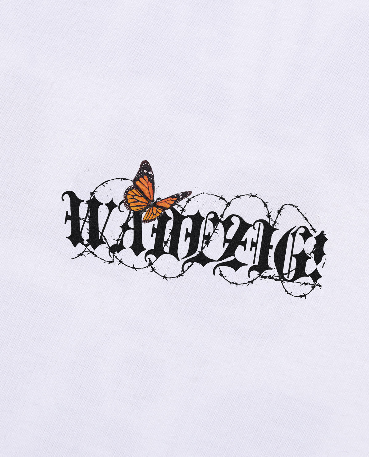 WADEZIG! T-SHIRT - BUTTERFLY BW