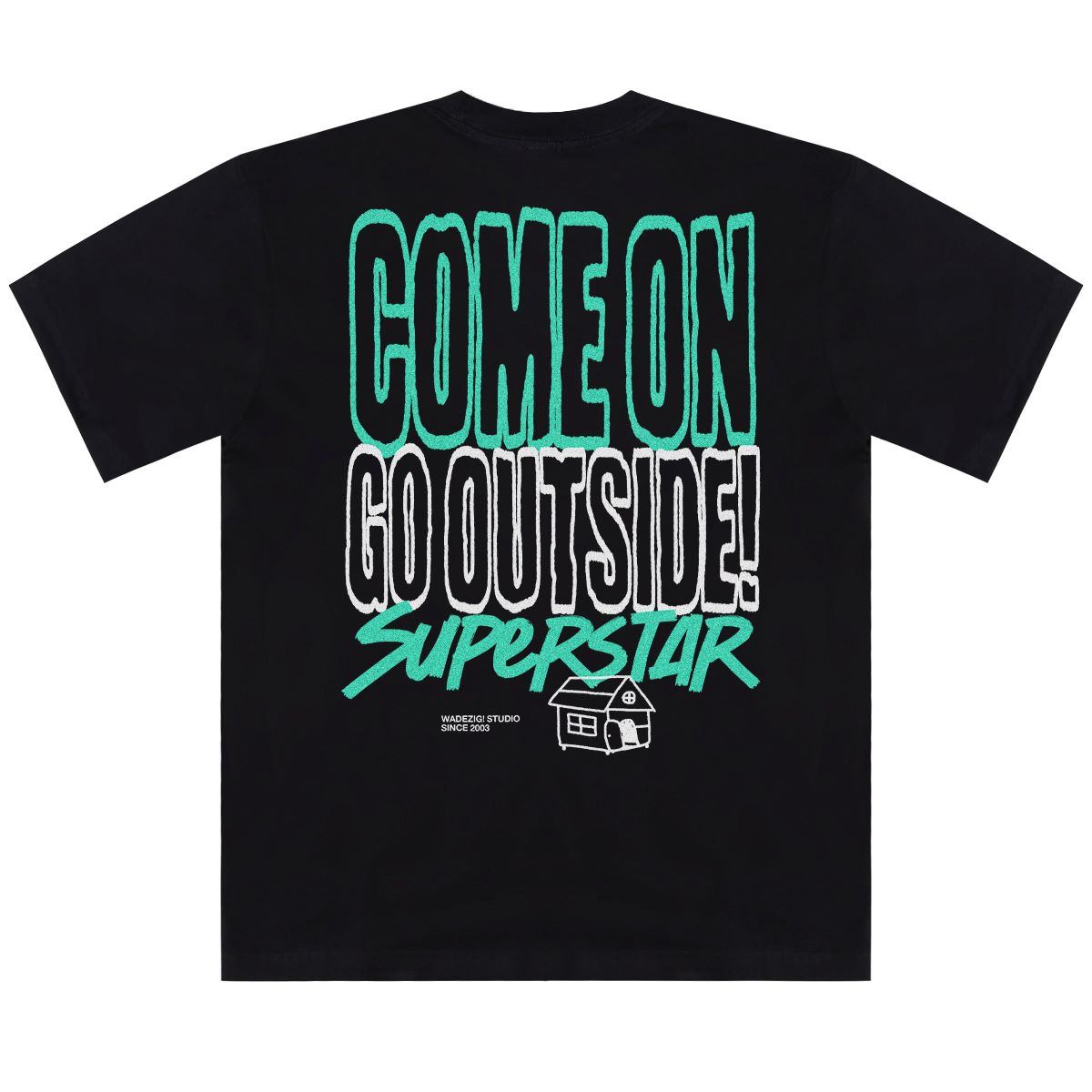 WADEZIG! T-SHIRT - GO OUTSIDE BLACK