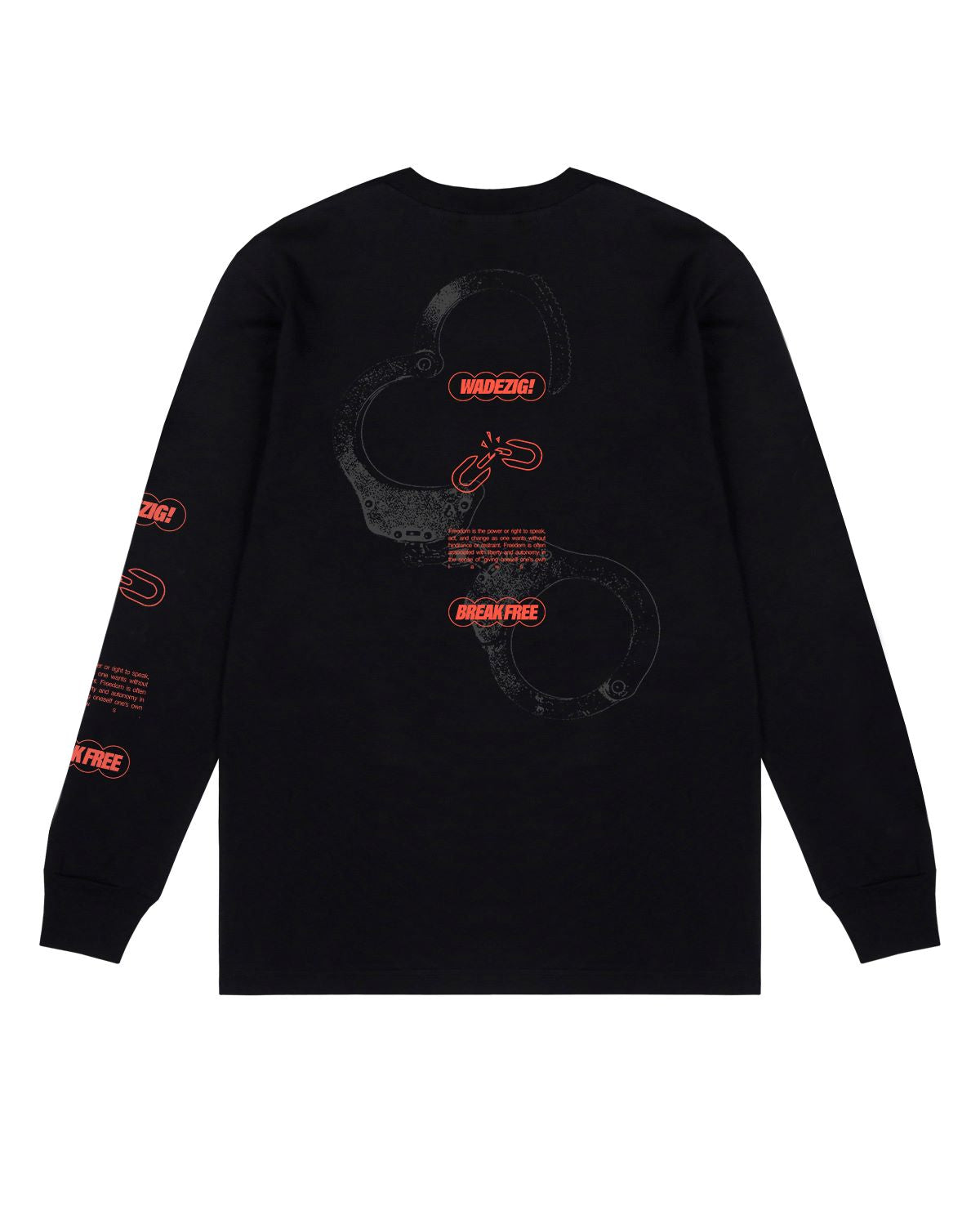 WADEZIG! T-SHIRT - FREEDOOM LS BLACK