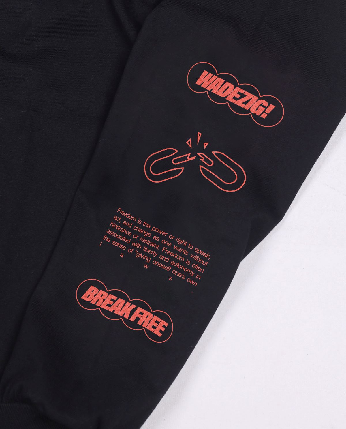 WADEZIG! T-SHIRT - FREEDOOM LS BLACK