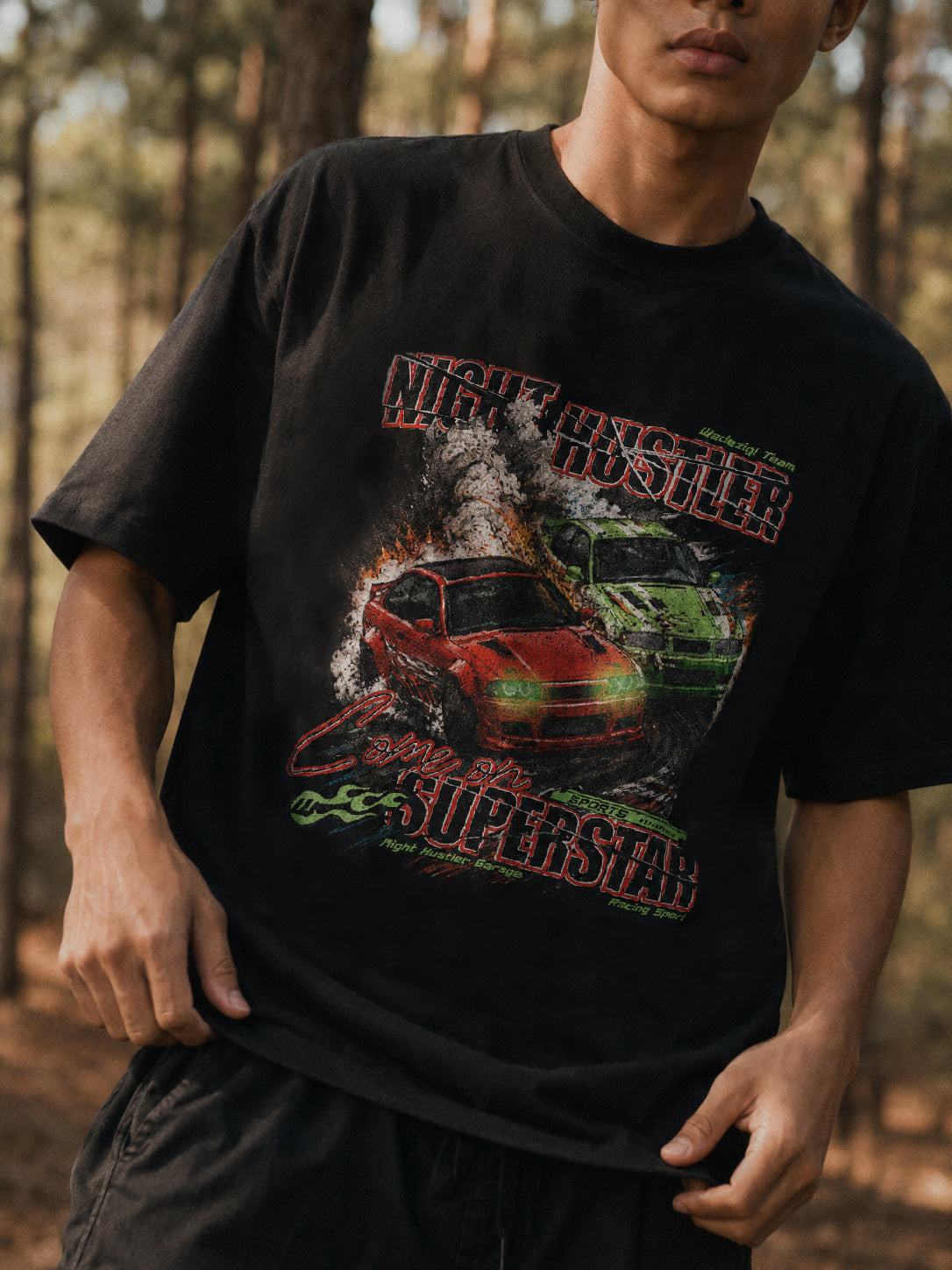 WADEZIG! T-SHIRT - RACER BLACK