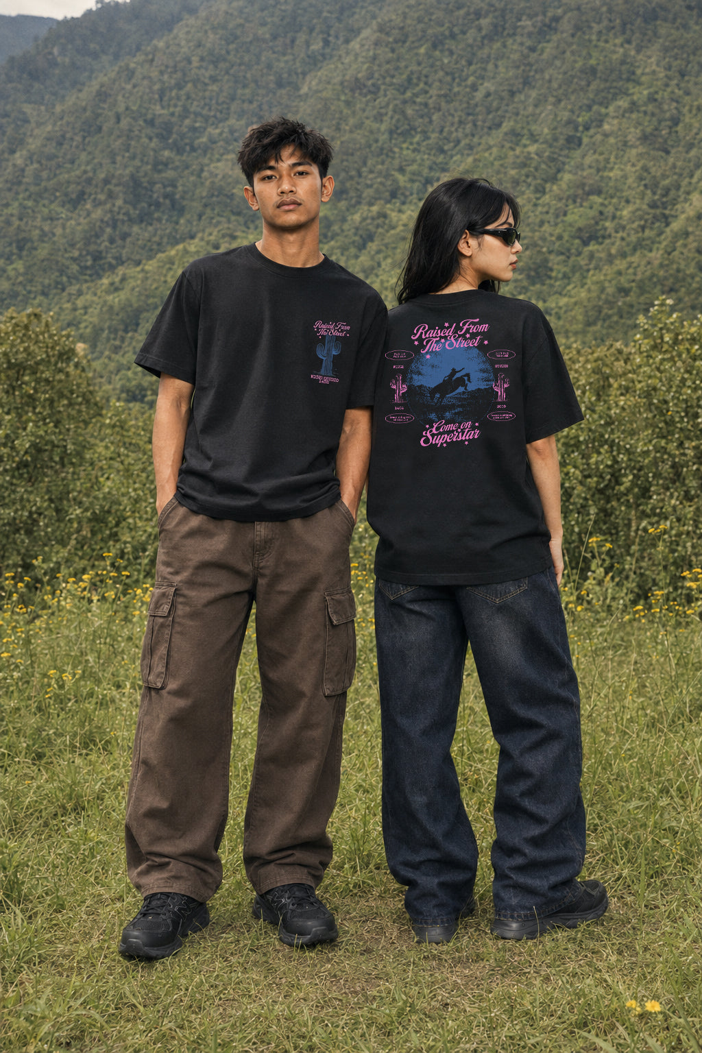 WADEZIG! T-SHIRT - COWBOY BLACK