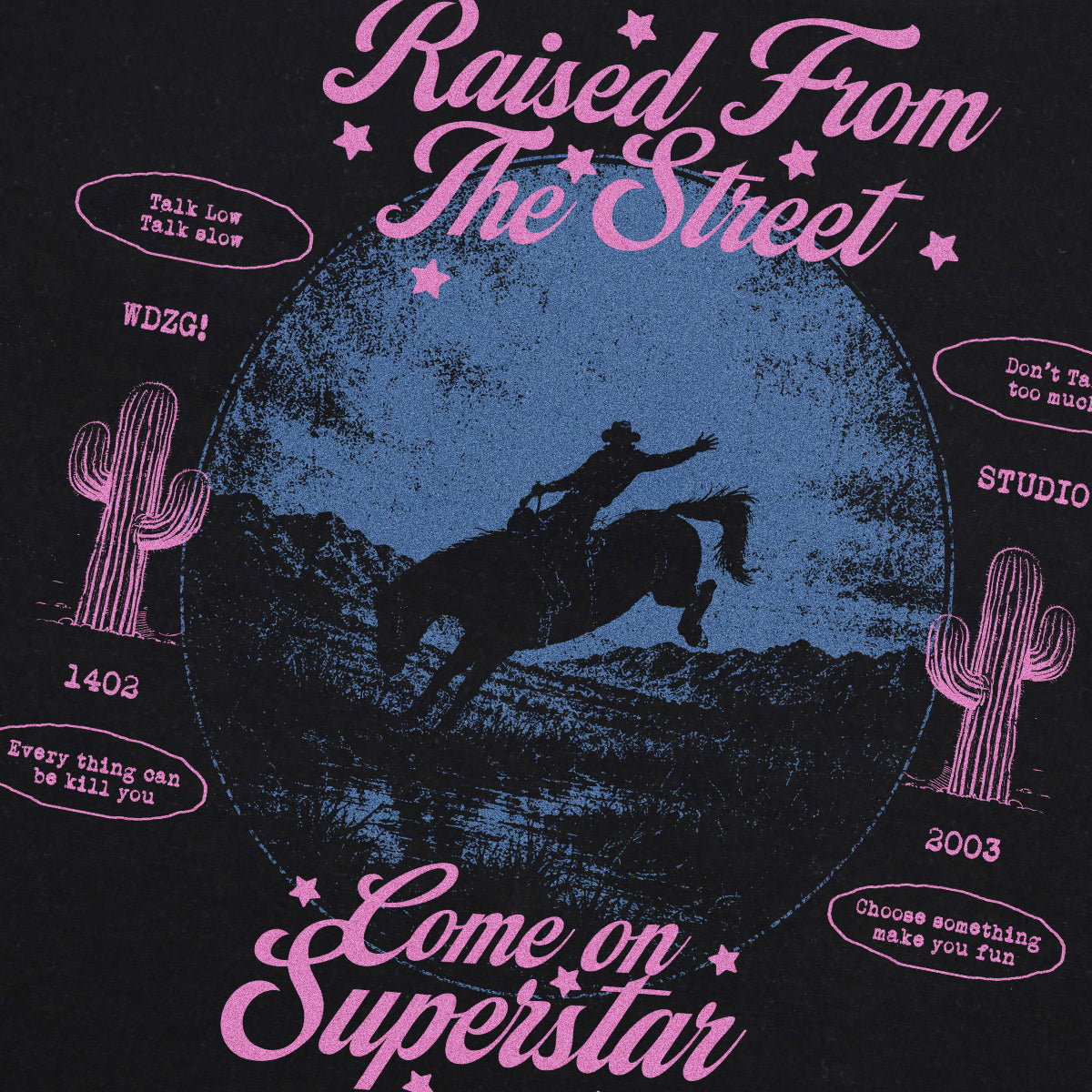 WADEZIG! T-SHIRT - COWBOY BLACK