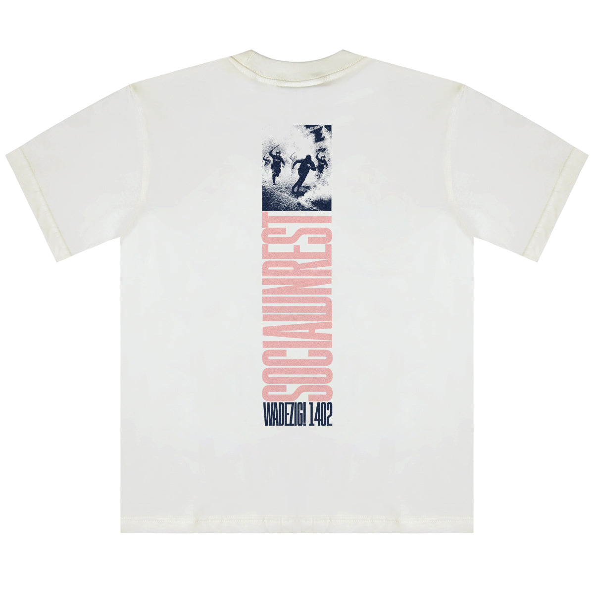 WADEZIG! T-SHIRT - SOS UNREST BROKEN WHITE