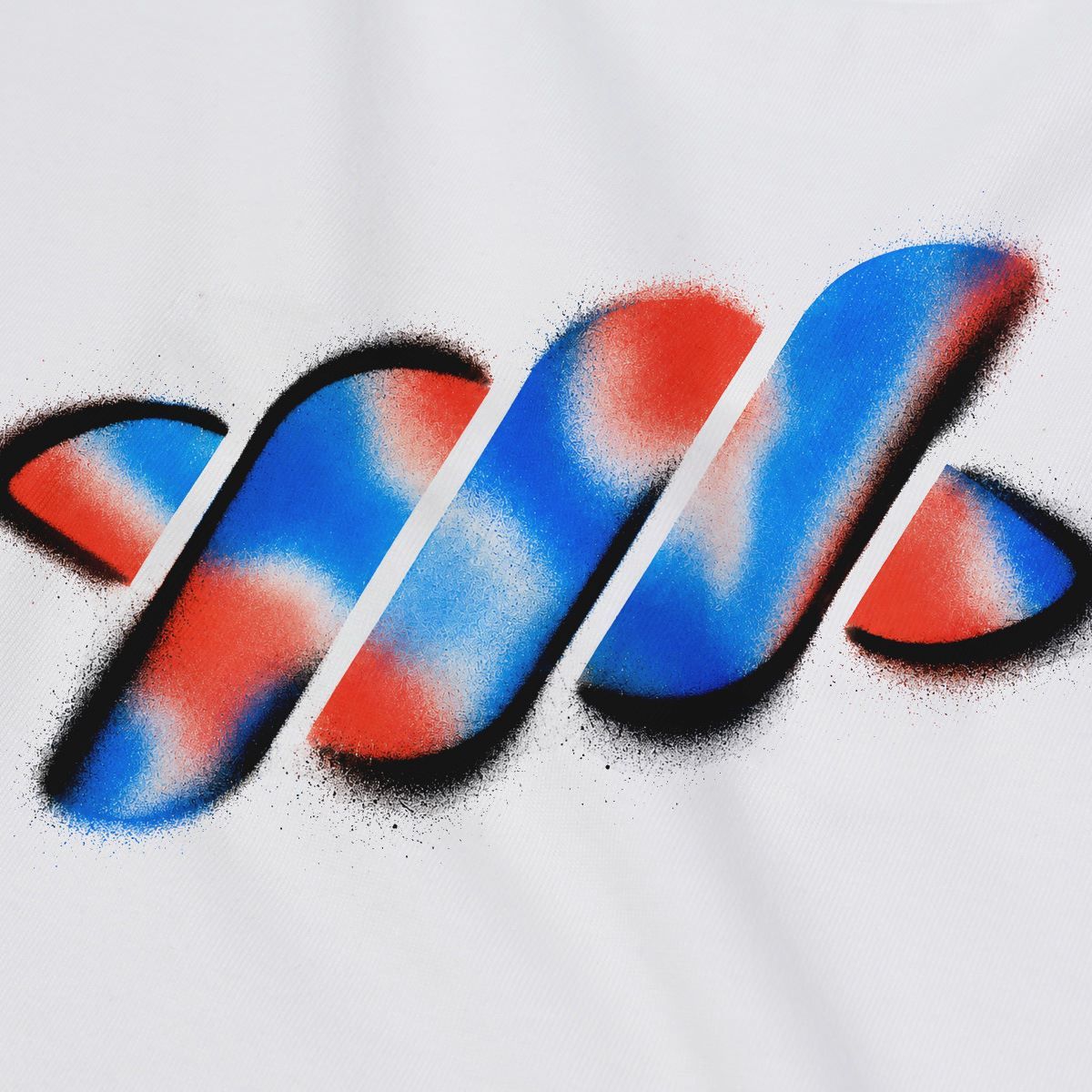 WADEZIG! T-SHIRT - AIRBRUSH TWISTY BROKEN WHITE