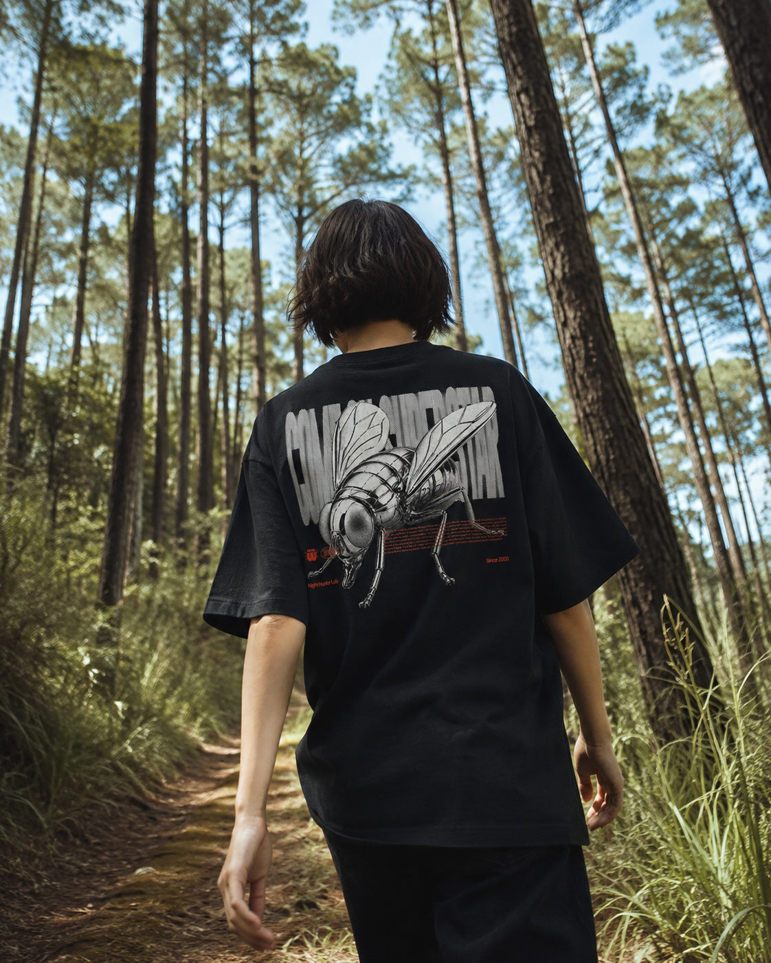 WADEZIG! T-SHIRT - INSECT CLUB BLACK