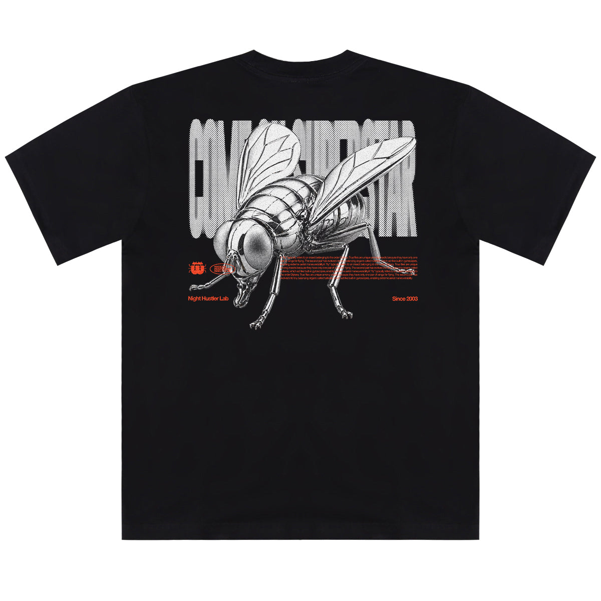 WADEZIG! T-SHIRT - INSECT CLUB BLACK