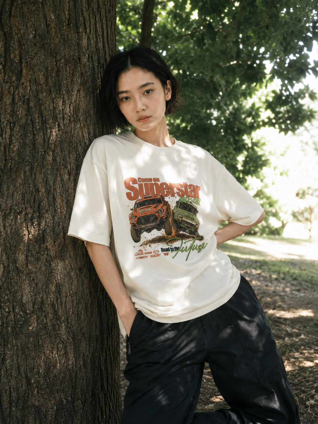 WADEZIG! T-SHIRT - WADEDIRT BROKEN WHITE
