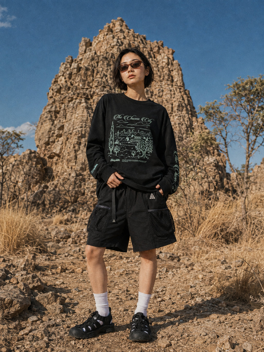 WADEZIG! T-SHIRT - PLATEU LS BLACK