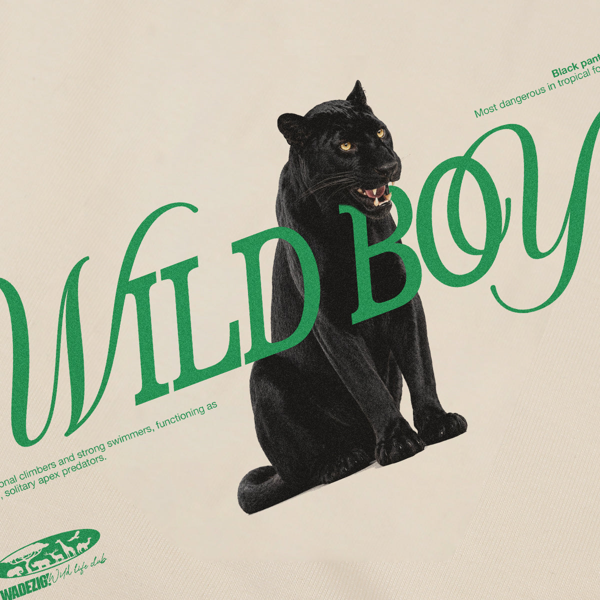 WADEZIG! T-SHIRT - WILDBOY CREAM
