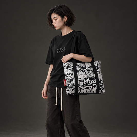 WADEZIG! BAG - GRAFFITI TOTEBAG BLACK