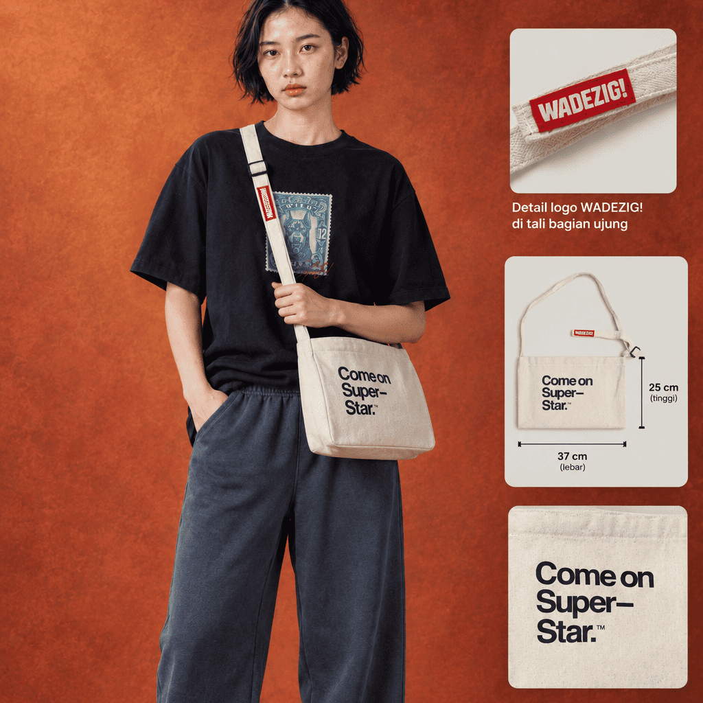 WADEZIG! TOTEBAG - CELEBRATE SLINGBAG CANVAS