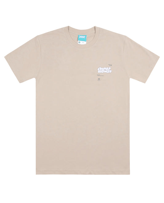 WADEZIG! T-SHIRT -  YOUR HAND BEIGE