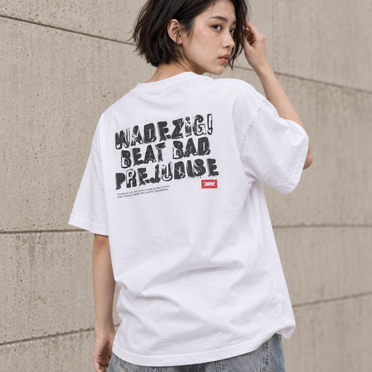 WADEZIG! T-SHIRT - BEAT BROKEN WHITE