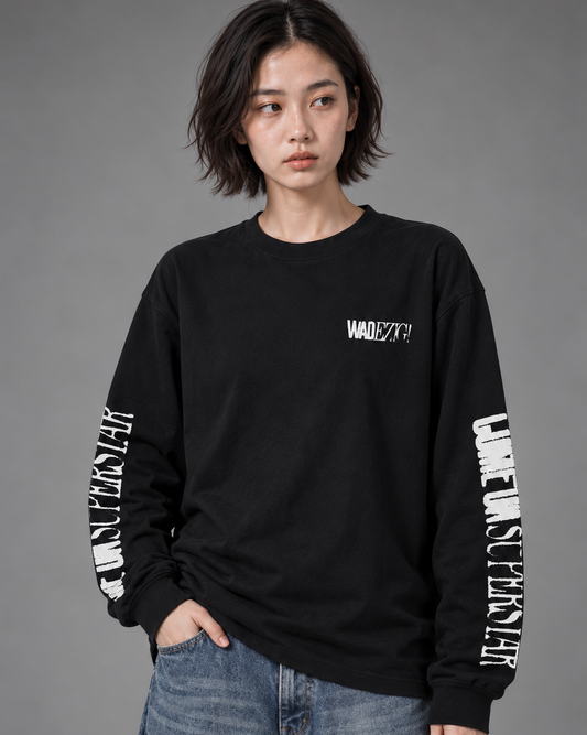 WADEZIG! T-SHIRTS - RUKS LS BLACK