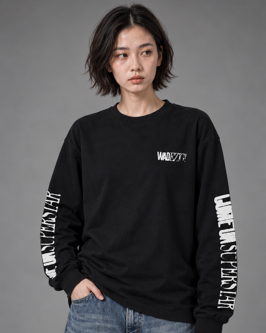 WADEZIG! T-SHIRTS - RUKS LS BLACK