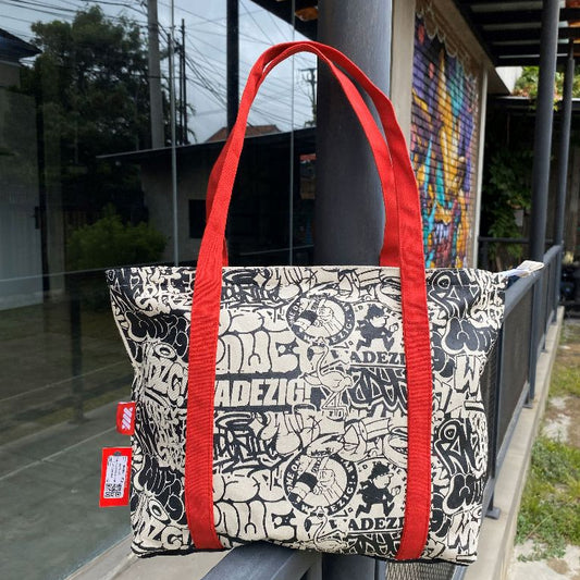 WADEZIG! TOTEBAG - GRAFFITI STICKER TOTEBAG