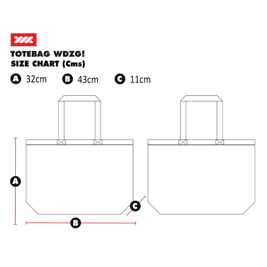 WADEZIG! TOTEBAG - GRAFFITI STICKER TOTEBAG