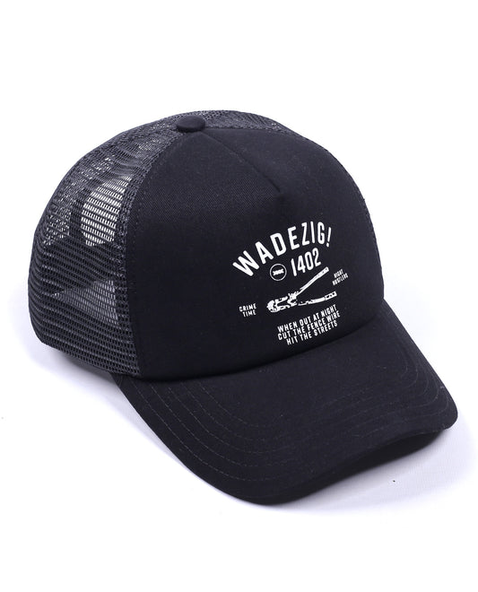 WADEZIG! HEADWEAR - CRIME TRUCKER BLACK