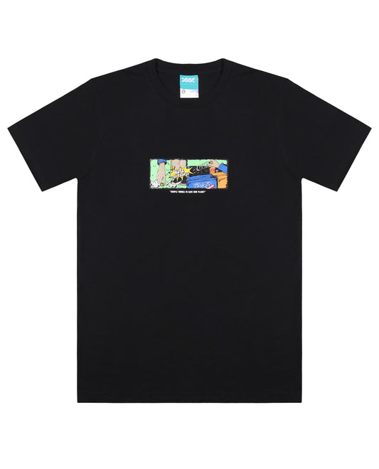 WADEZIG! T-SHIRT - SIMPLE THINGS BLACK