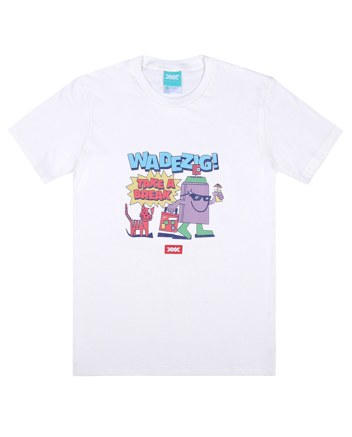 WADEZIG! T-SHIRT - BREAK BROKEN WHITE