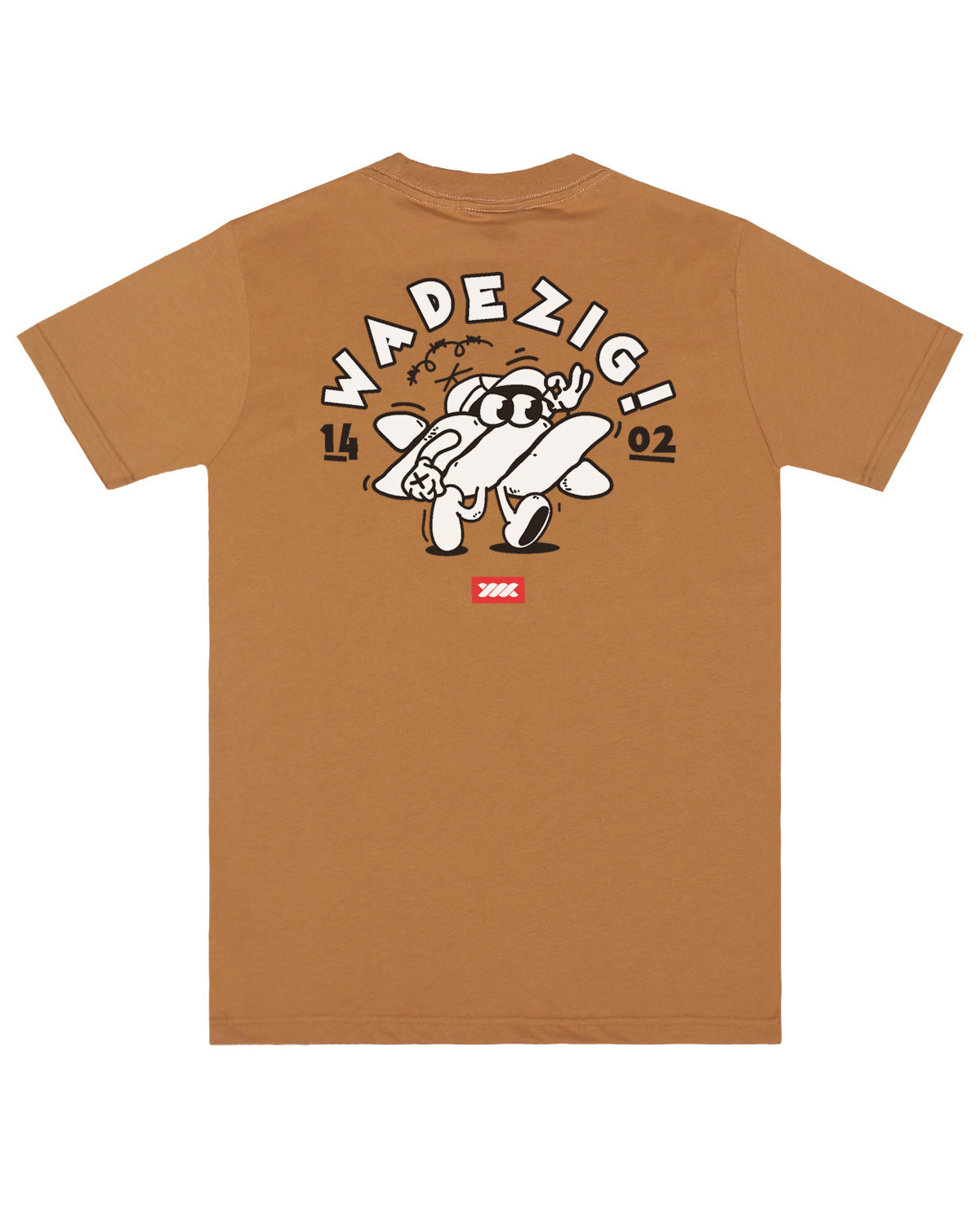 WADEZIG! T-SHIRT - ATLETE ALMOND BROWN