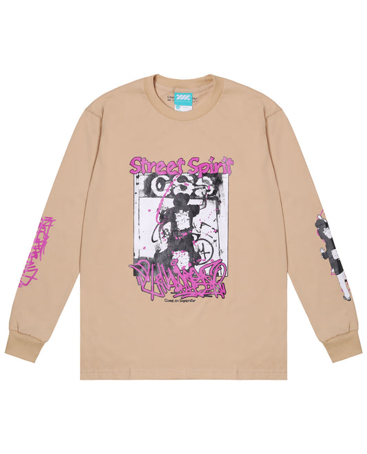 WADEZIG! T-SHIRT - PLEYAA LS CREAM