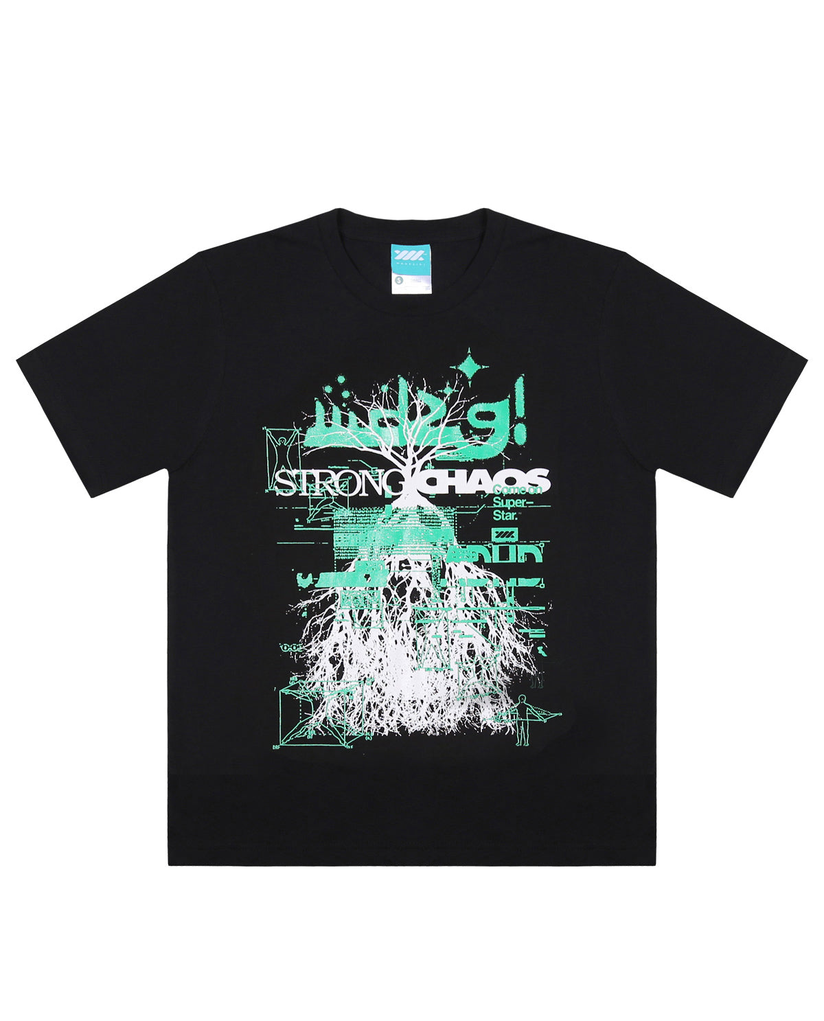 WADEZIG T-SHIRT - STRONG CHAOZ BLACK