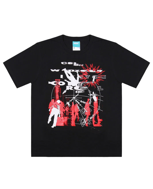 WADEZIG T-SHIRTS - CNTRL BLACK BOXY