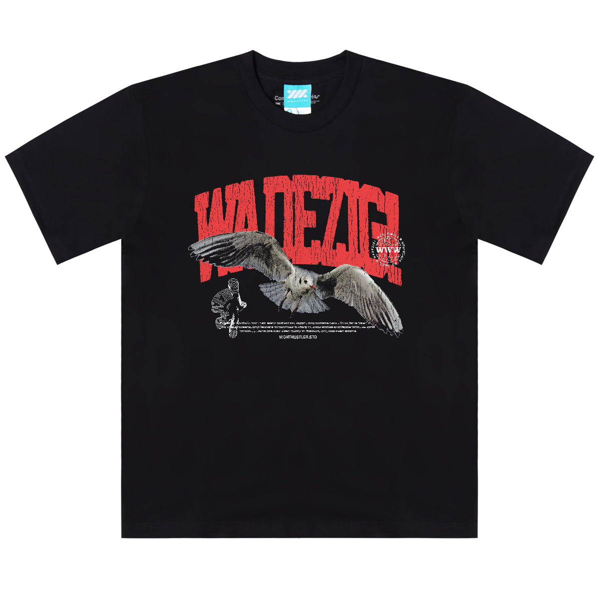 WADEZIG! T-SHIRT - PELICAN BLACK