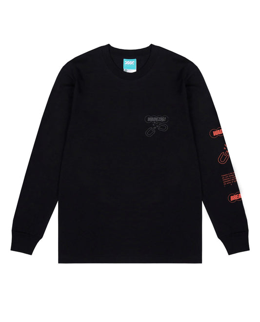 WADEZIG! T-SHIRT - FREEDOOM LS BLACK