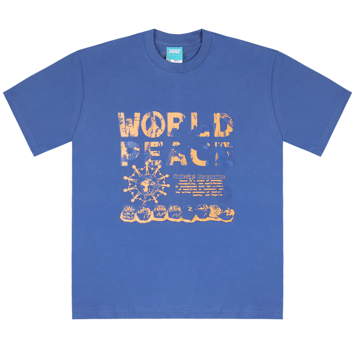 WADEZIG! T-SHIRT - PEACEMAKER DENIM BLUE