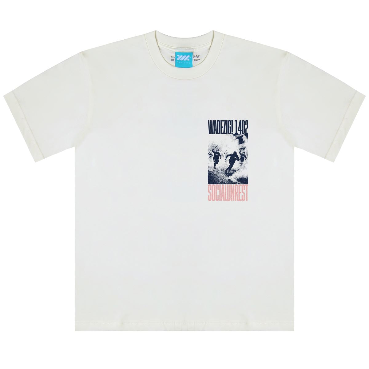WADEZIG! T-SHIRT - SOS UNREST BROKEN WHITE