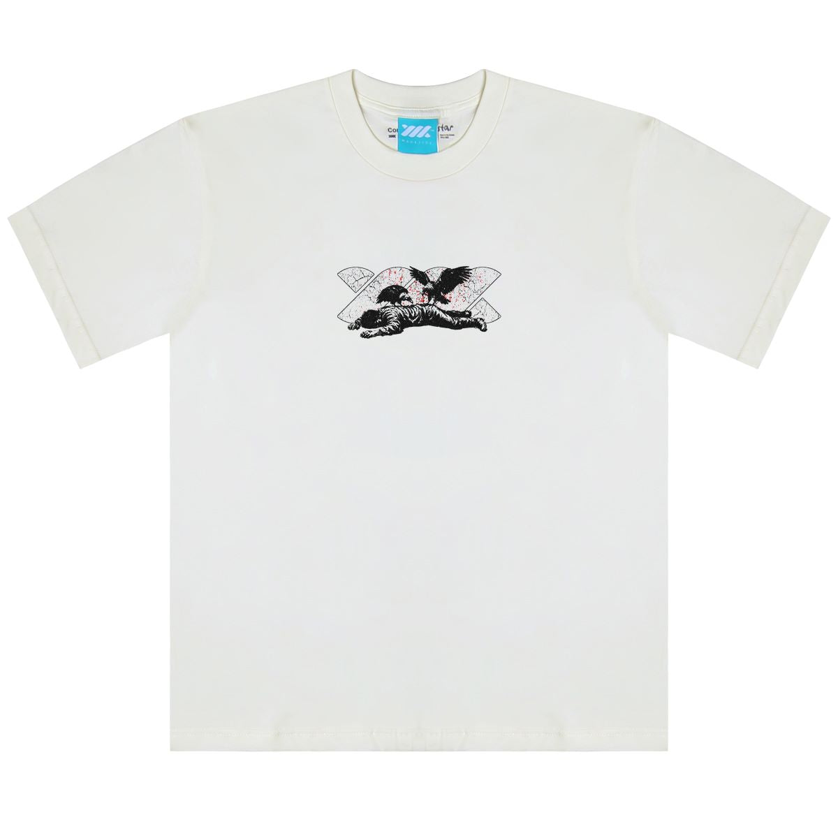 WADEZIG! T-SHIRT - VULTURE TWISTY BROKEN WHITE