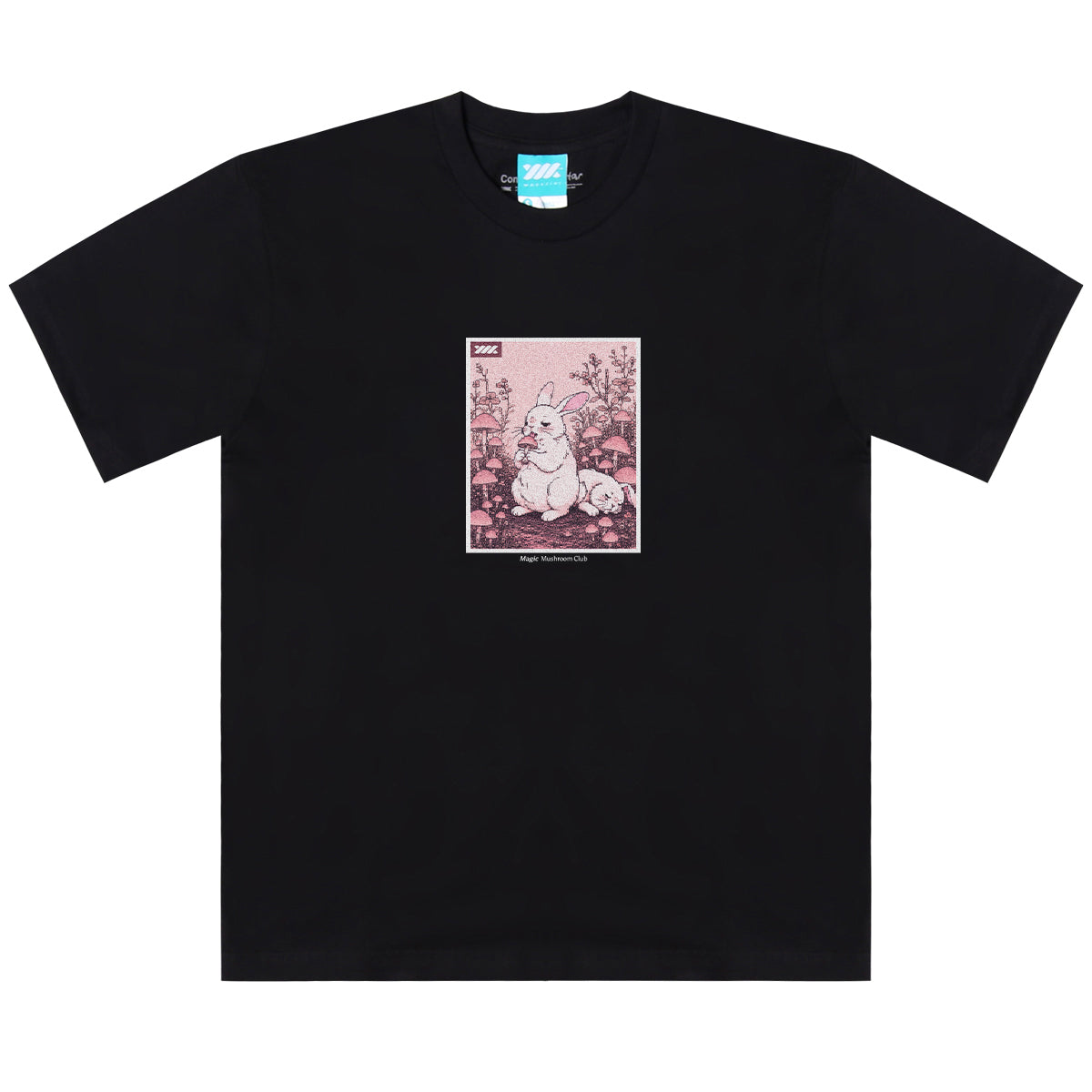 WADEZIG! T-SHIRT - MUSHROOM CLUB BLACK