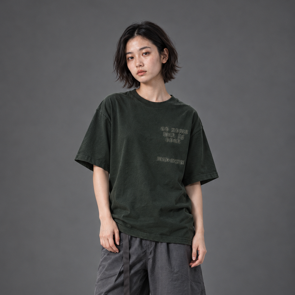 WADEZIG! T-SHIRT - WAR IS ARMY GREEN
