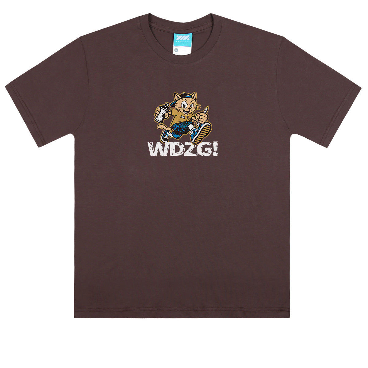 WADEZIG! T-SHIRT - JUMP AND RUN DARK BROWN