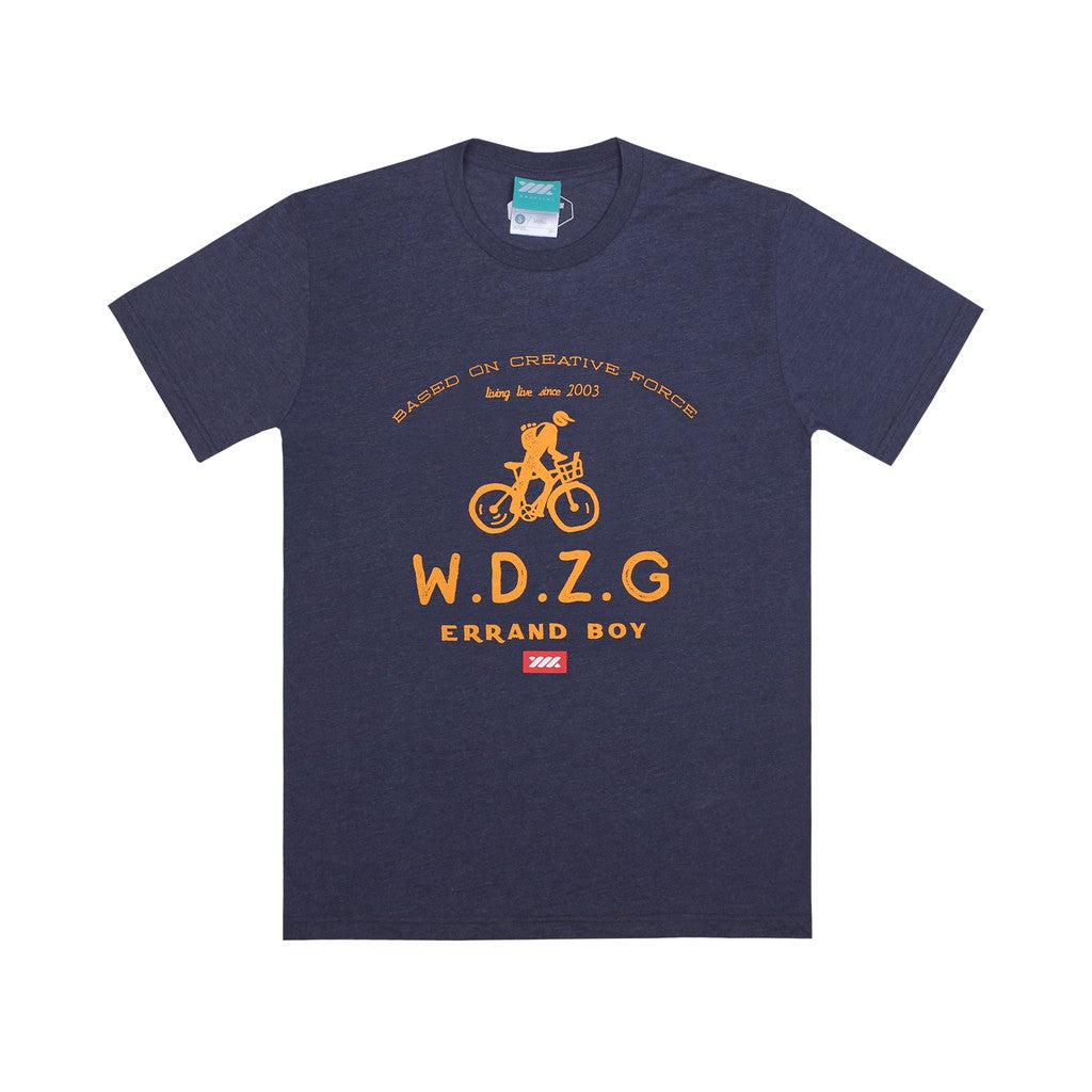 WADEZIG! T-SHIRT - PAPERBOY NAVY TEES