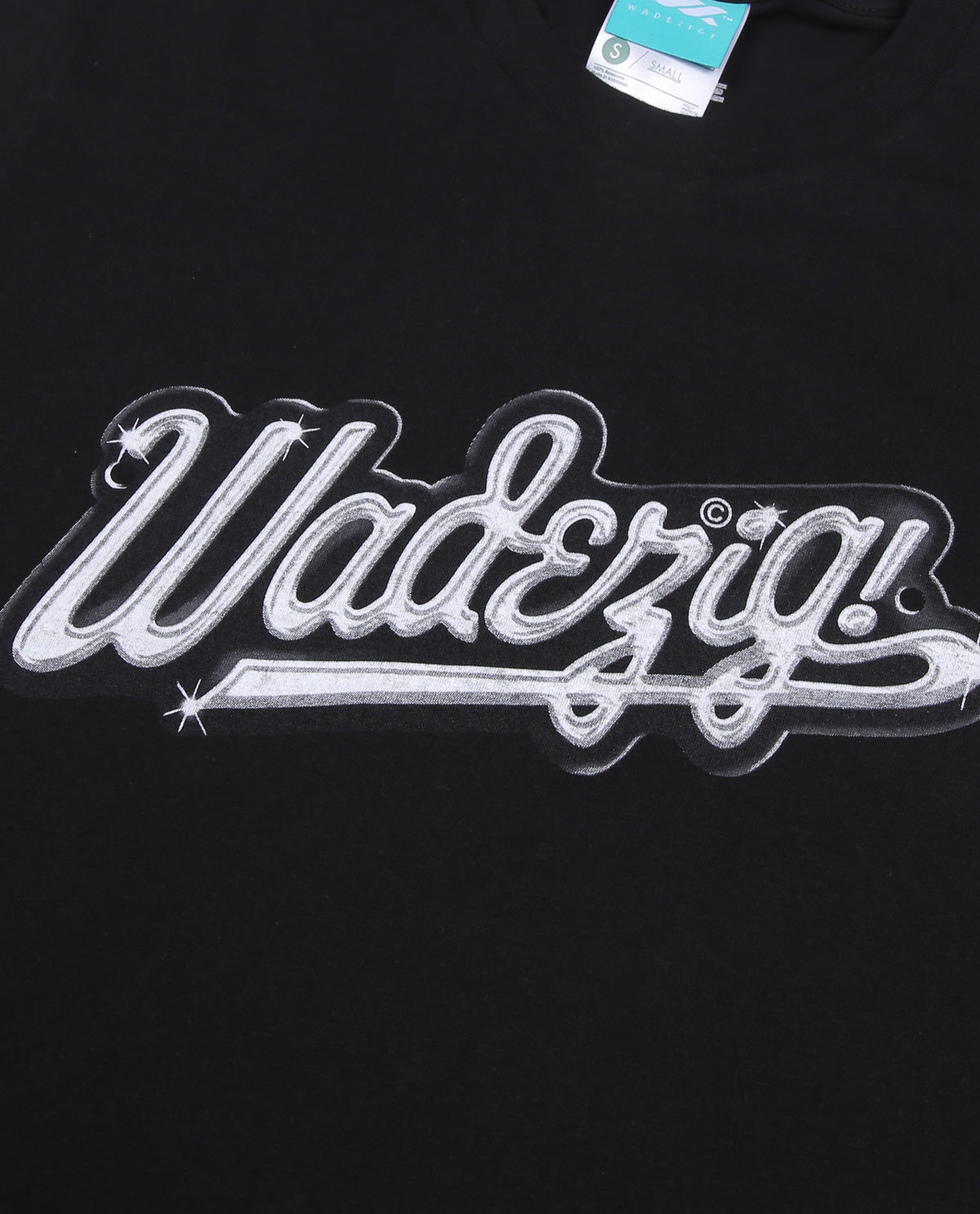 WADEZIG! T-SHIRT - CHROME SCRIPT BLACK