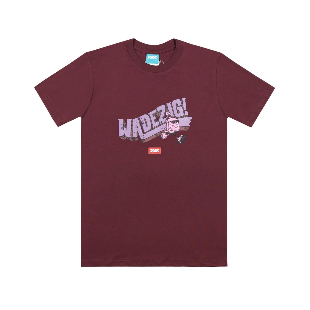 WADEZIG! T-SHIRT -  RUNNER MAROON