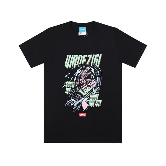 WADEZIG! T-SHIRT - SURFING BLACK