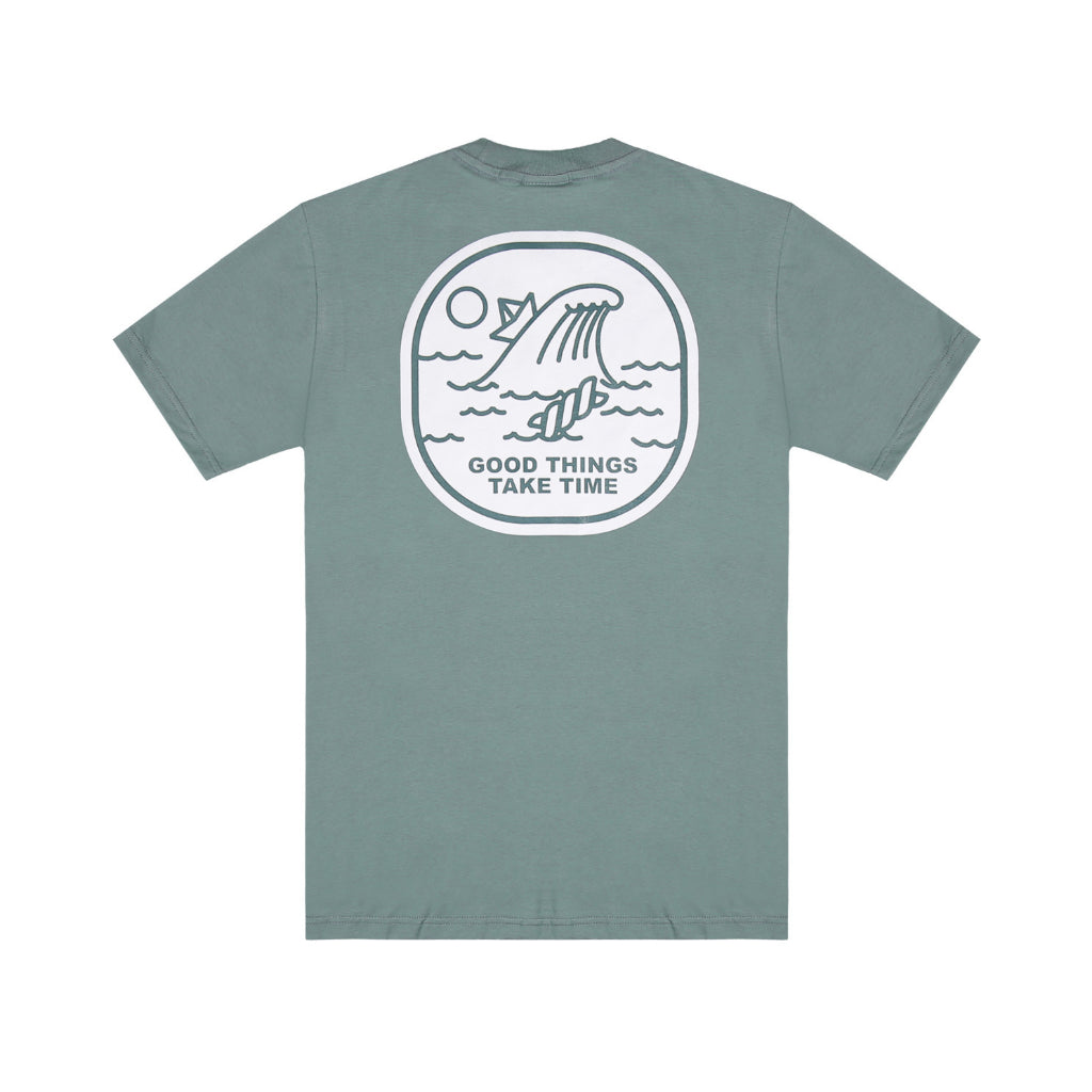 WADEZIG! T-SHIRT - TAKE TIME GREEN