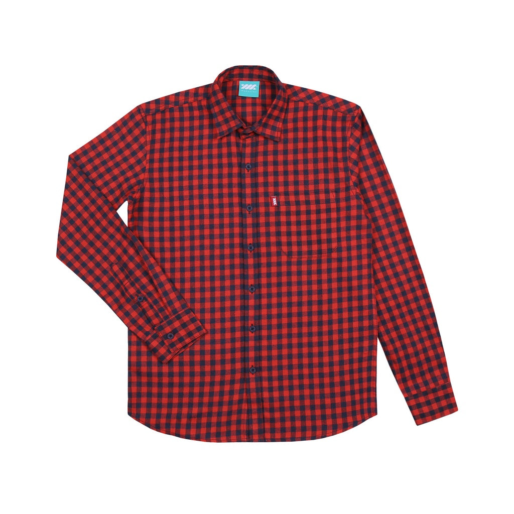 WADEZIG! SHIRT - HELMER RED FLANNEL