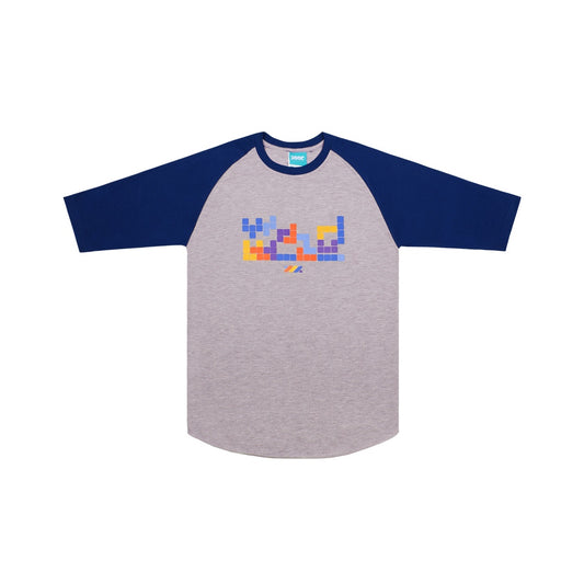 WADEZIG! T-SHIRT - TETRIS RAGLAN MISTY