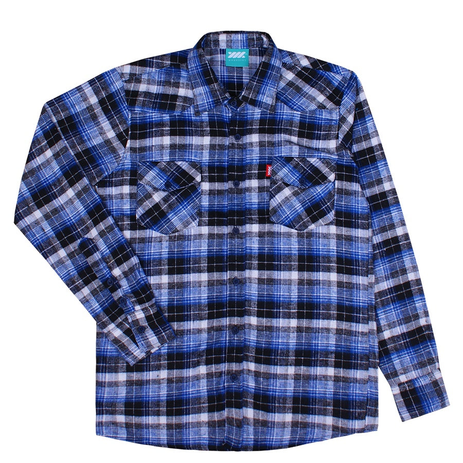 WADEZIG! SHIRT - DARIUS BLUE FLANNEL