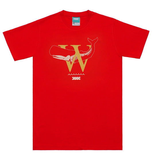 WADEZIG! T-SHIRT - WHALE RED