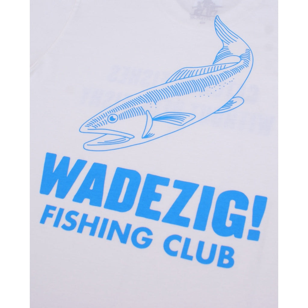 WADEZIG! T-SHIRT - FISHING CLUB WHITE