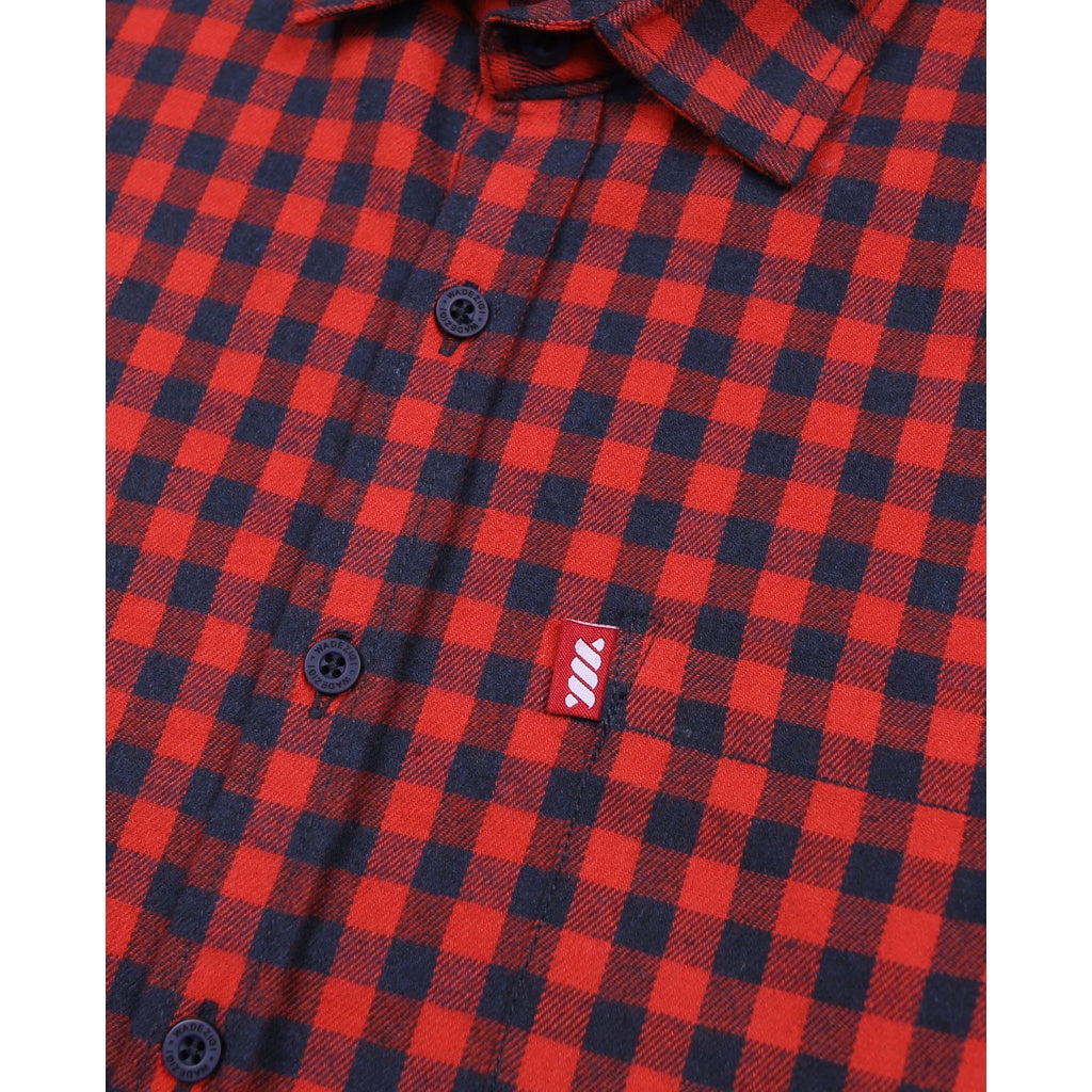 WADEZIG! SHIRT - HELMER RED FLANNEL