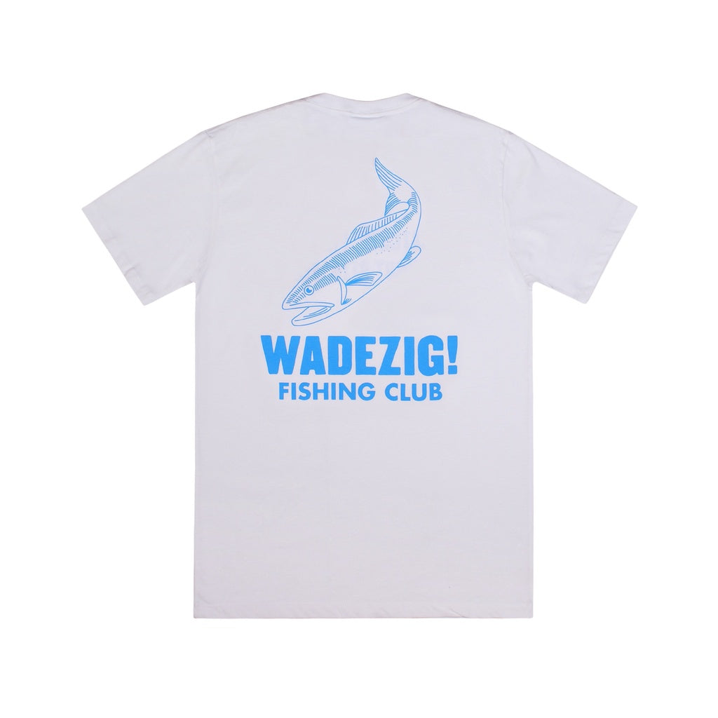 WADEZIG! T-SHIRT - FISHING CLUB WHITE